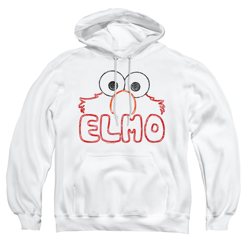 Sesame Street Elmo Letters Mens Hoodie White