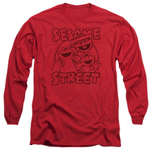 Load image into Gallery viewer, Sesame Street Group Crunch Mens Long Sleeve Shirt Red Officially Licensed
