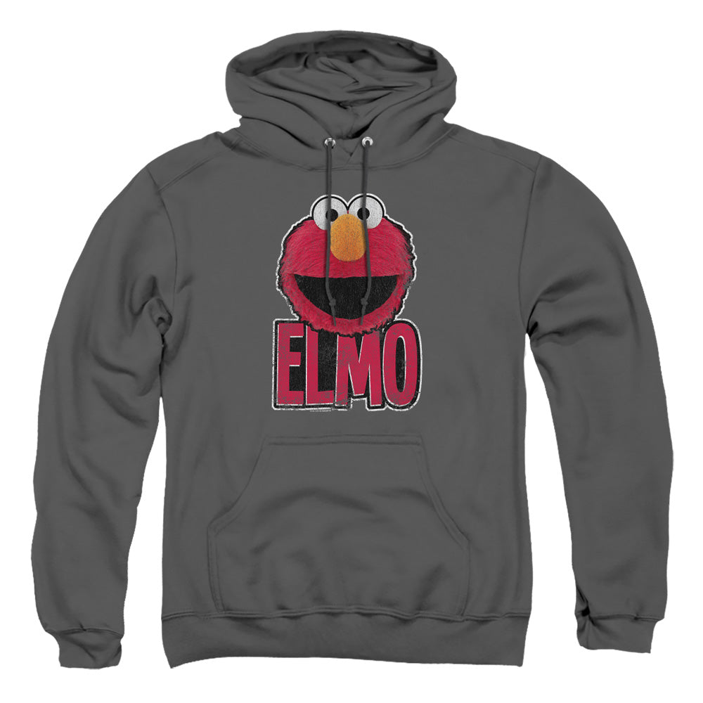 Sesame Street Elmo Smile Mens Hoodie Charcoal