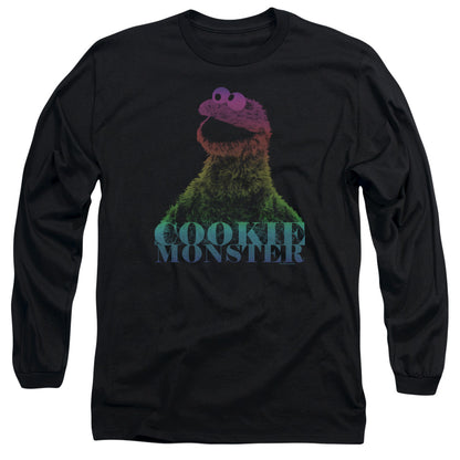 Sesame Street Cm Halftone Mens Long Sleeve Shirt Black Officially Licensed
