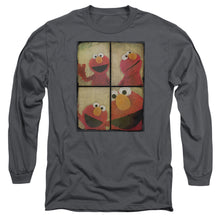 Load image into Gallery viewer, Sesame Street Photo Booth Elmo Mens Long Sleeve Shirt Charcoal Officially Licensed
