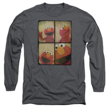 Load image into Gallery viewer, Sesame Street Photo Booth Elmo Mens Long Sleeve Shirt Charcoal Officially Licensed
