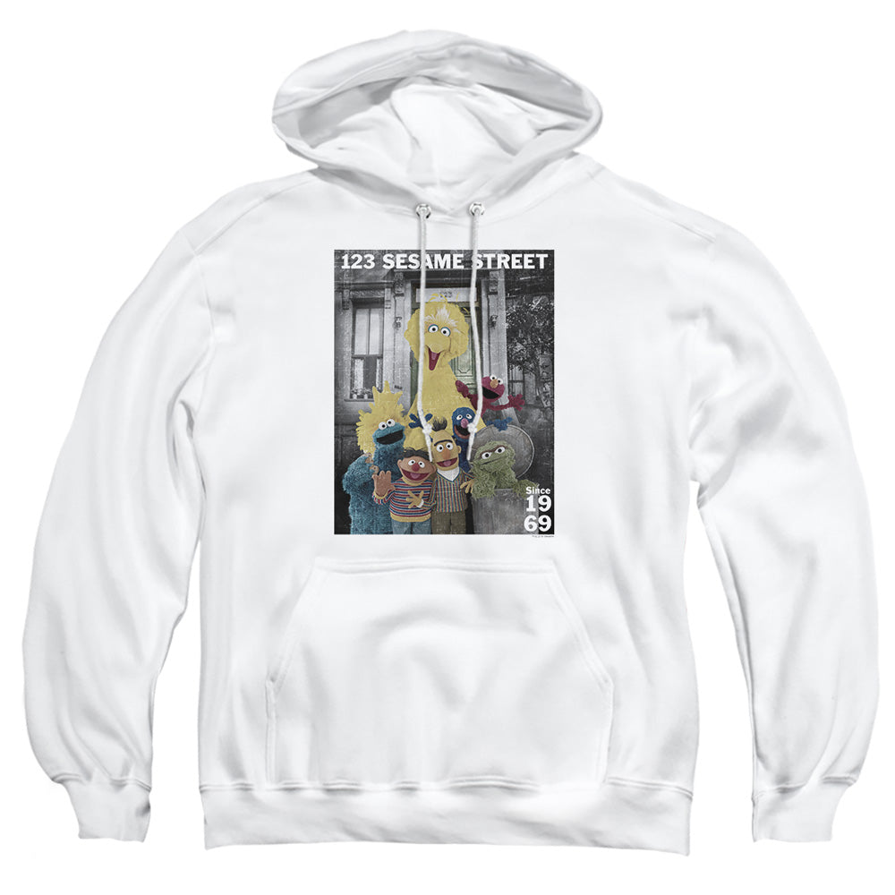 Sesame Street Best Address Mens Hoodie White