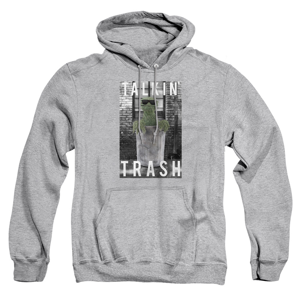 Sesame Street Talkin Trash Mens Hoodie Athletic Heather
