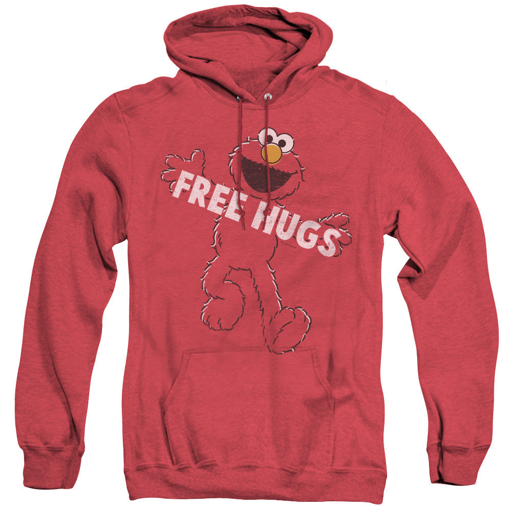 Sesame Street Free Hugs Heather Mens Hoodie Red