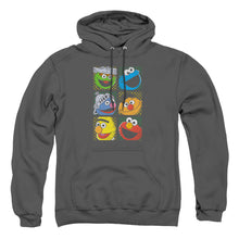 Load image into Gallery viewer, Sesame Street Group Squares Mens Hoodie Charcoal
