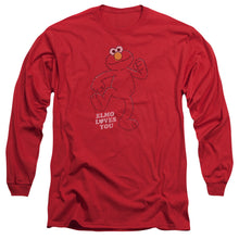 Load image into Gallery viewer, Sesame Street Elmo Loves You Mens Long Sleeve Shirt Red Officially Licensed
