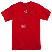 Load image into Gallery viewer, Sesame Street Elmo Loves You Mens T Shirt Red
