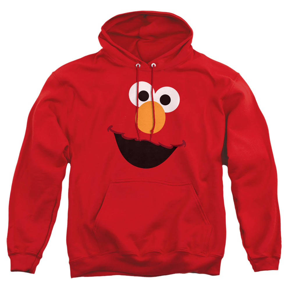 Sesame Street Elmo Face Mens Hoodie Red