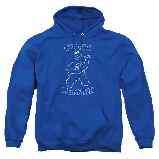 Sesame Street Simple Cookie Mens Hoodie Royal