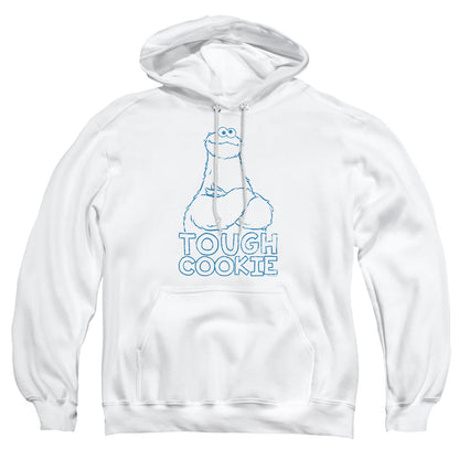 Sesame Street Tough Cookie Mens Hoodie White