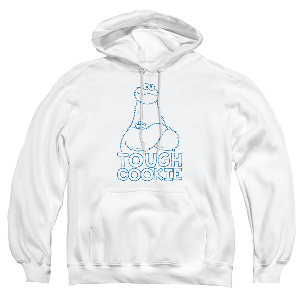 Sesame Street Tough Cookie Mens Hoodie White