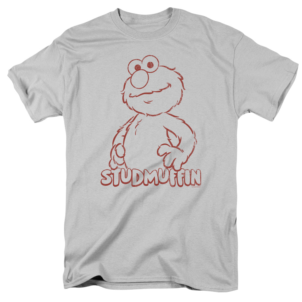 Sesame Street Studmuffin Mens T Shirt Silver