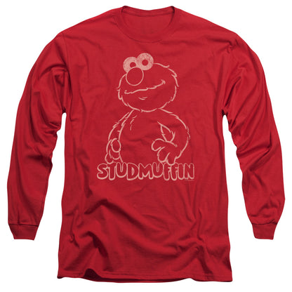 Sesame Street Studmuffin Mens Long Sleeve Shirt Red Officially Licensed