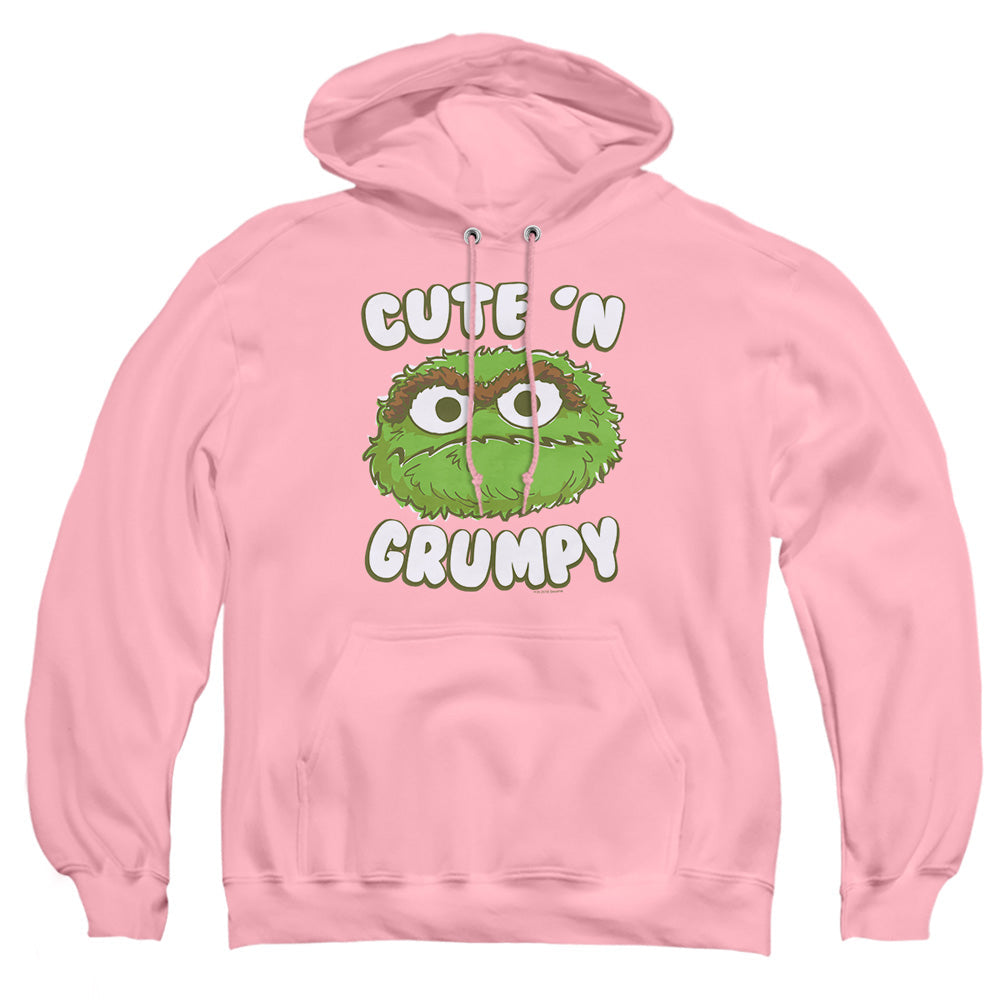 Sesame Street Cute N Grumpy Mens Hoodie Pink