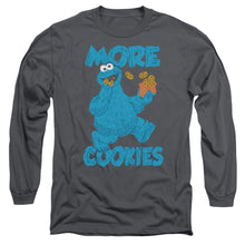 Load image into Gallery viewer, Sesame Street More Cookies Mens Long Sleeve Shirt Charcoal Officially Licensed
