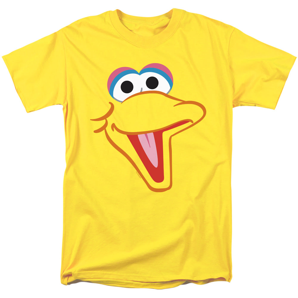 Sesame Street Big Bird Head Mens T Shirt Yellow