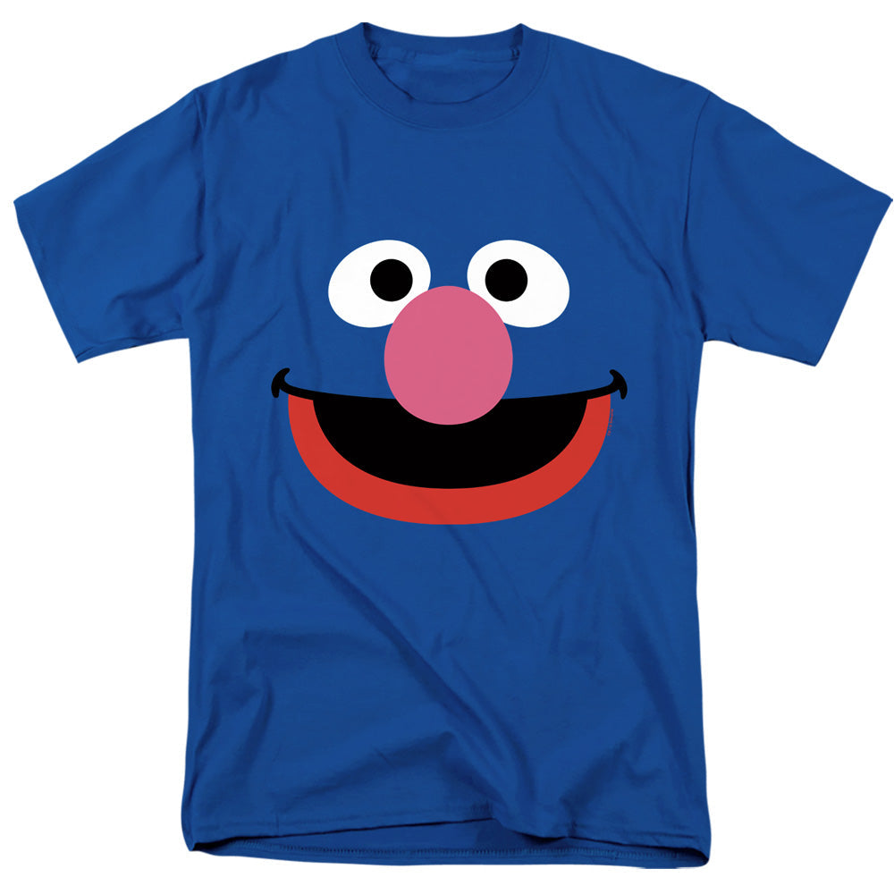 Sesame Street Grover Face Mens T Shirt Royal