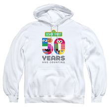 Load image into Gallery viewer, Sesame Street 50 Years Logo Mens Hoodie White
