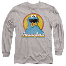 Load image into Gallery viewer, Sesame Street Cookie Monster Layers Mens Long Sleeve Shirt Athletic Heather Officially Licensed
