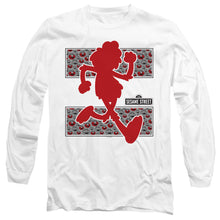 Load image into Gallery viewer, Sesame Street Elmo Runs Mens Long Sleeve Shirt White Officially Licensed
