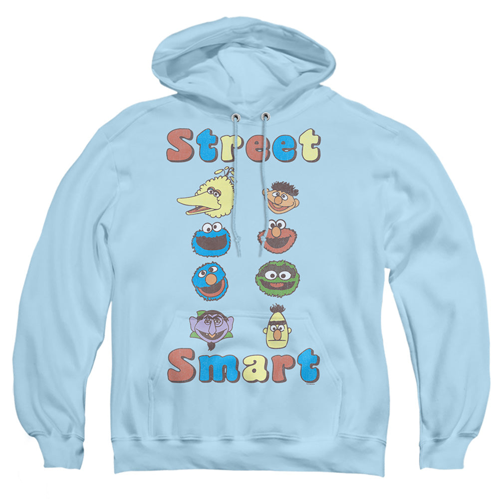 Sesame Street Street Smart Mens Hoodie Light Blue