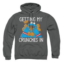 Load image into Gallery viewer, Sesame Street Cookie Monster My Crunches Mens Hoodie Charcoal
