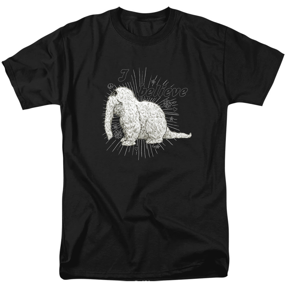 Sesame Street Snuffleupagus I Believe Mens T Shirt Black