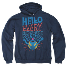 Load image into Gallery viewer, Sesame Street Grover Hello Everybody Mens Hoodie Navy
