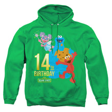 Load image into Gallery viewer, Sesame Street 14Th Birthday Mens Hoodie Kelly Green
