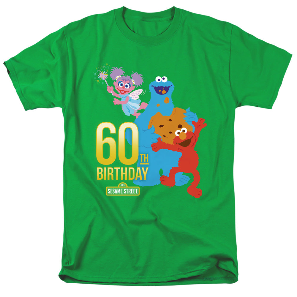Sesame Street 60th Birthday Mens T Shirt Kelly Green