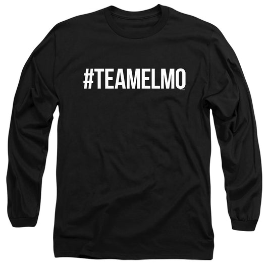 Sesame Street Team Elmo Mens Long Sleeve Shirt Black Officially Licensed