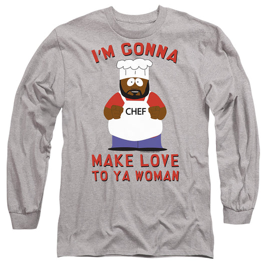 South Park Make Love Mens Long Sleeve Shirt Athletic Heather Officially Licensed