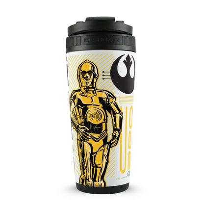 Star Wars Original Trilogy R2-D2 & C-3PO Dynamic Duo 4D Ice Shaker Cup Officially Licensed