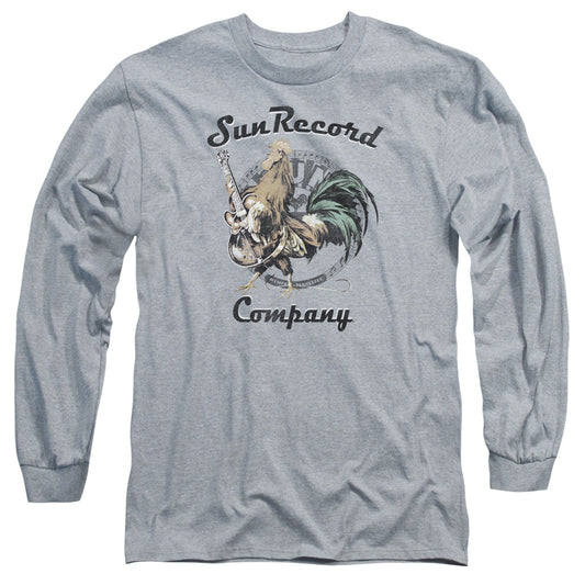 Sun Rockin Rooster Logo Mens Long Sleeve Shirt Athletic Heather Officially Licensed