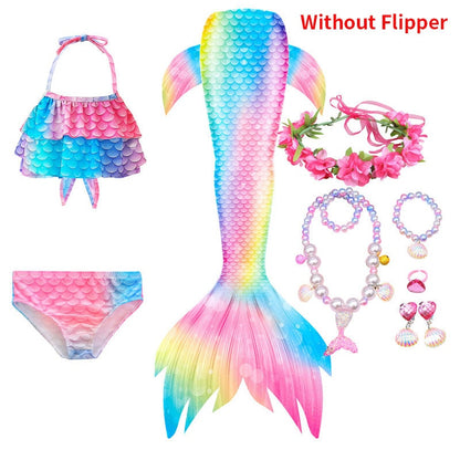 Swimming Mermaid Tail Girls Costume