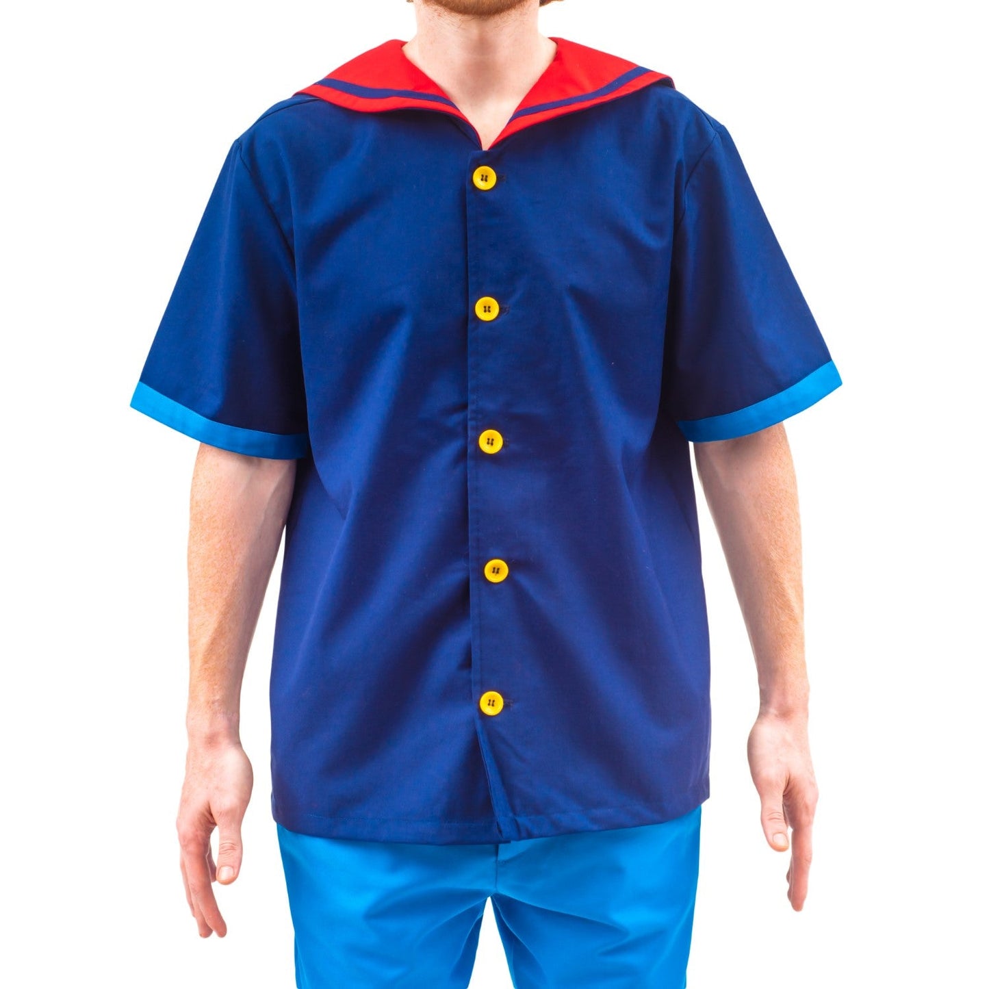 Sailor Man Adult Halloween Costume Set with Muscle Arms Spinach Captain Cosplay