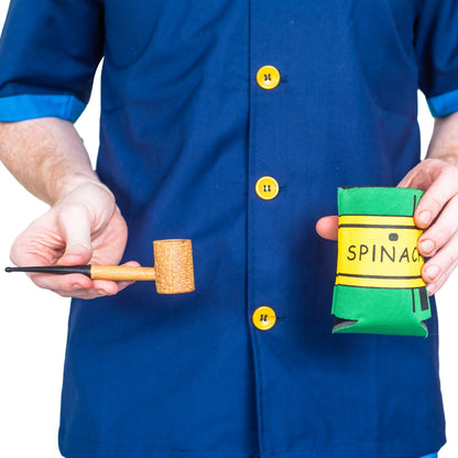 Sailor Man Adult Halloween Costume Set with Muscle Arms Spinach Captain Cosplay