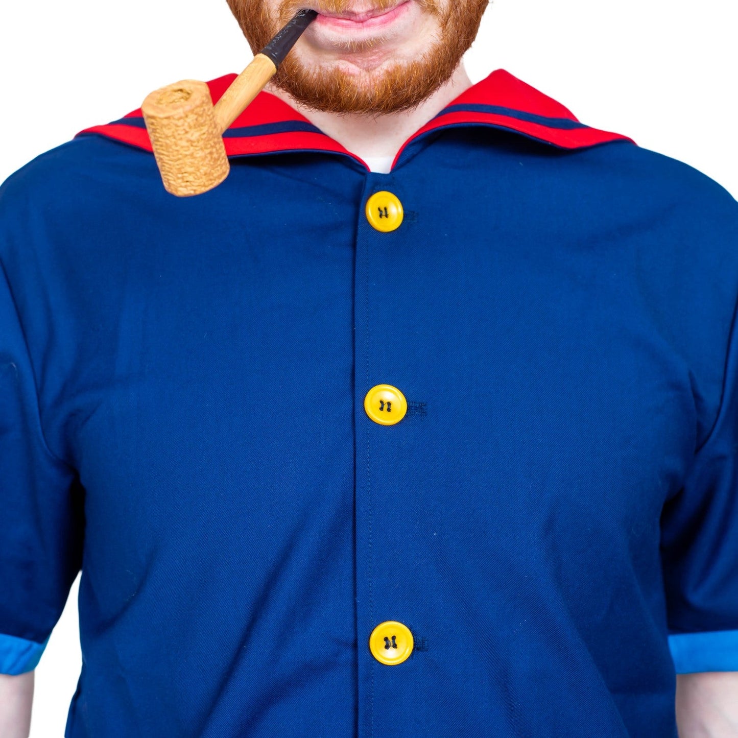 Sailor Man Adult Halloween Costume Set with Muscle Arms Spinach Captain Cosplay