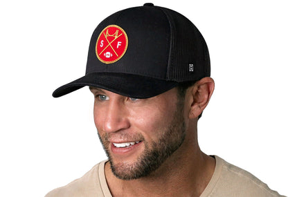 San Francisco Trucker Haka Hat Black SF X Football Snapback