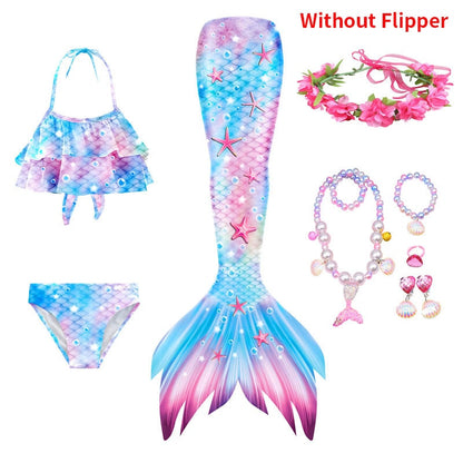 Swimming Mermaid Tail Girls Costume