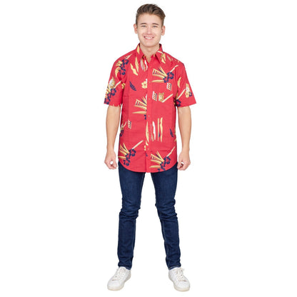 Scarface Tony Montana Hawaiian Adult Costume Button Up Shirt