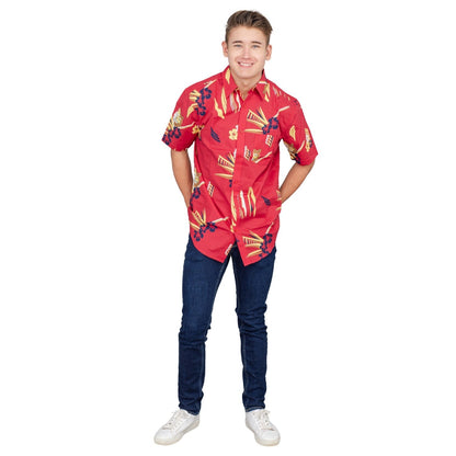 Scarface Tony Montana Hawaiian Adult Costume Button Up Shirt