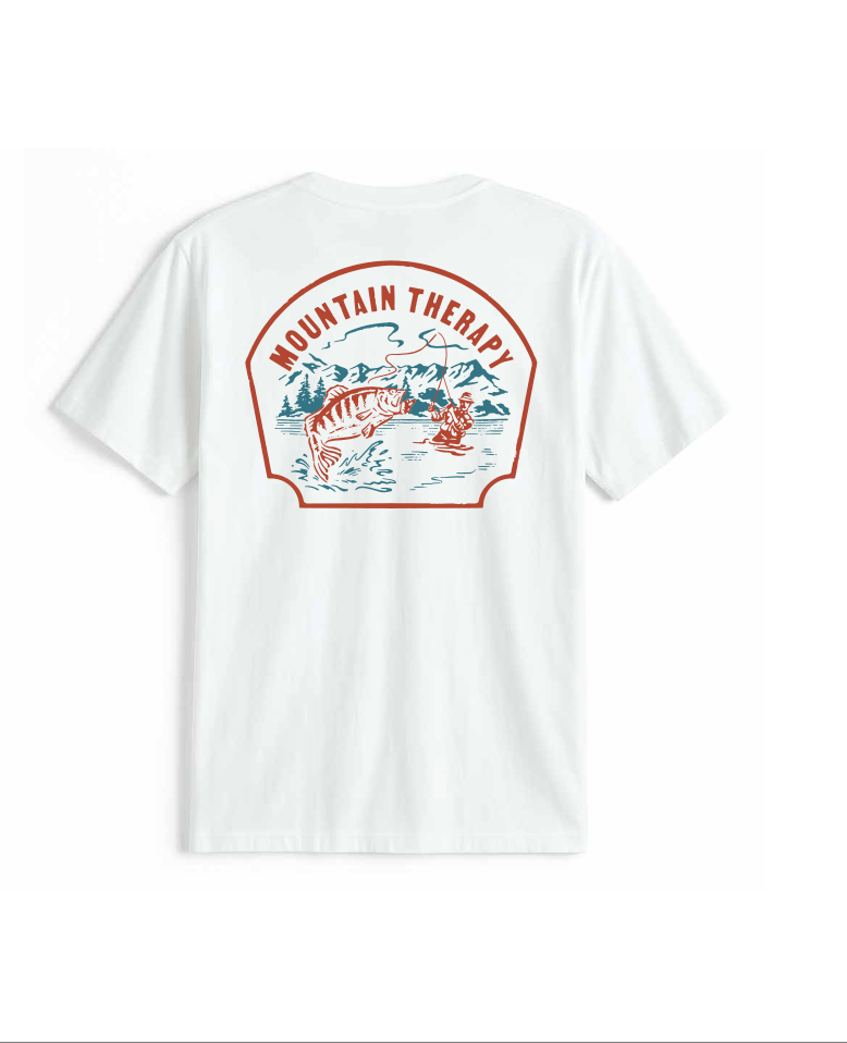 Mountain Therapy Pocket Mens T Shirt White