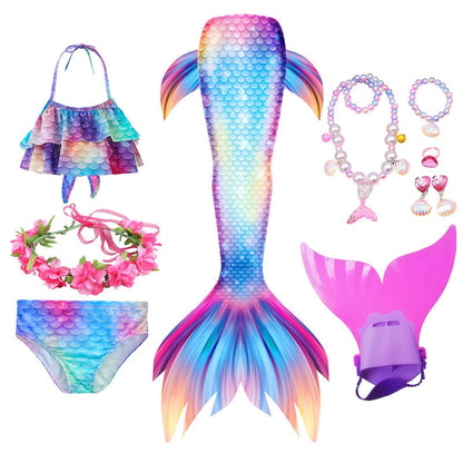 Swimming Mermaid Tail Girls Costume