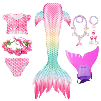 Swimming Mermaid Tail Girls Costume