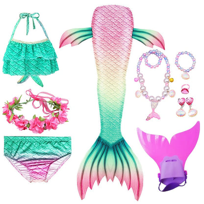 Swimming Mermaid Tail Girls Costume
