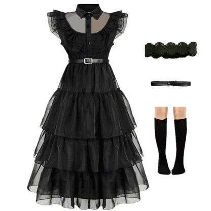 Wednesday Addams Cosplay Costume for Teens