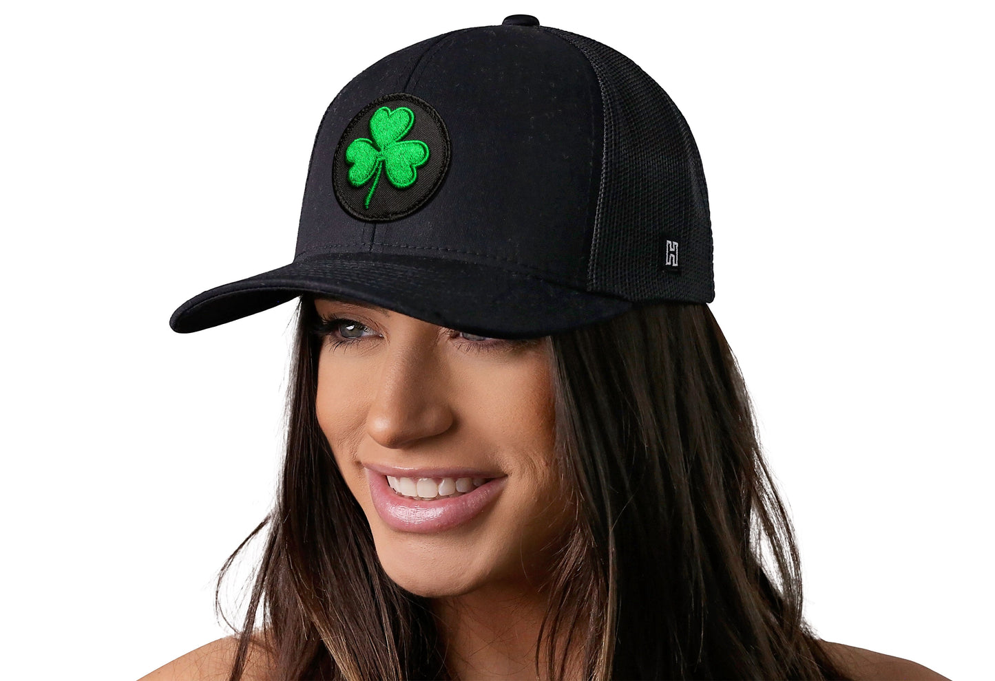 Shamrock Trucker Haka Hat Black St Patrick's Day Snapback