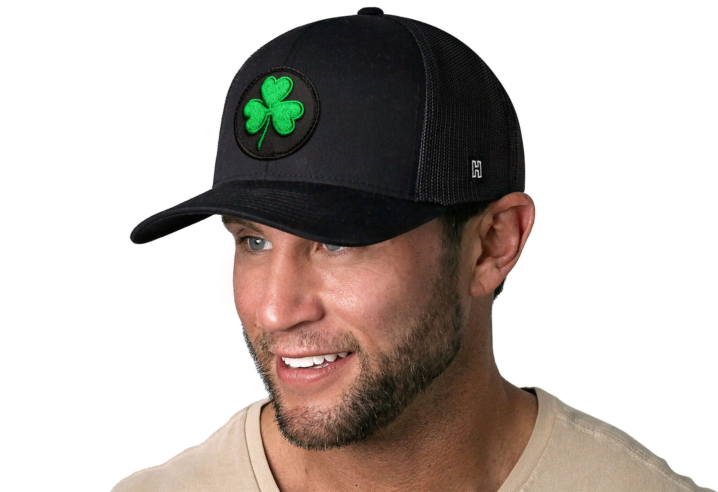 Shamrock Trucker Haka Hat Black St Patrick's Day Snapback